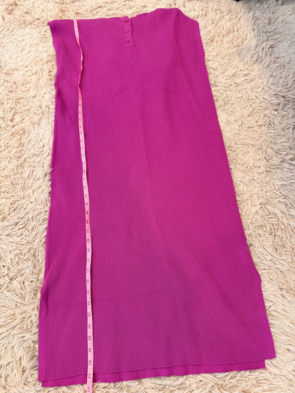 Magenta Ribbed Hooded Dress - Picture 4 of 4